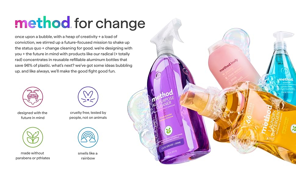 method cleaning products, hand soap, body wash